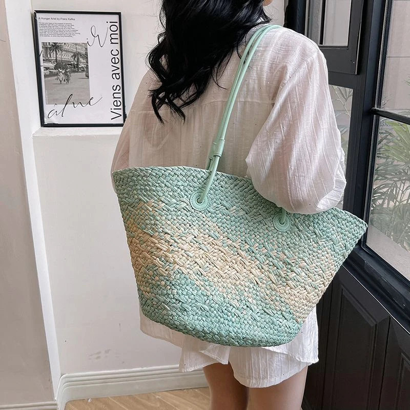 编织草编包包大容量新款单肩百搭菜篮子旅游出行托特沙滩包女