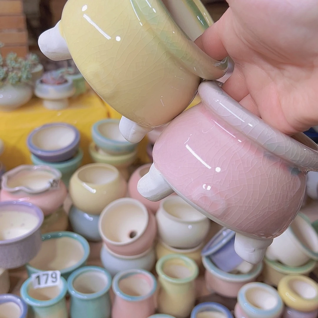 红陶陶瓷花盆当场满12包邮