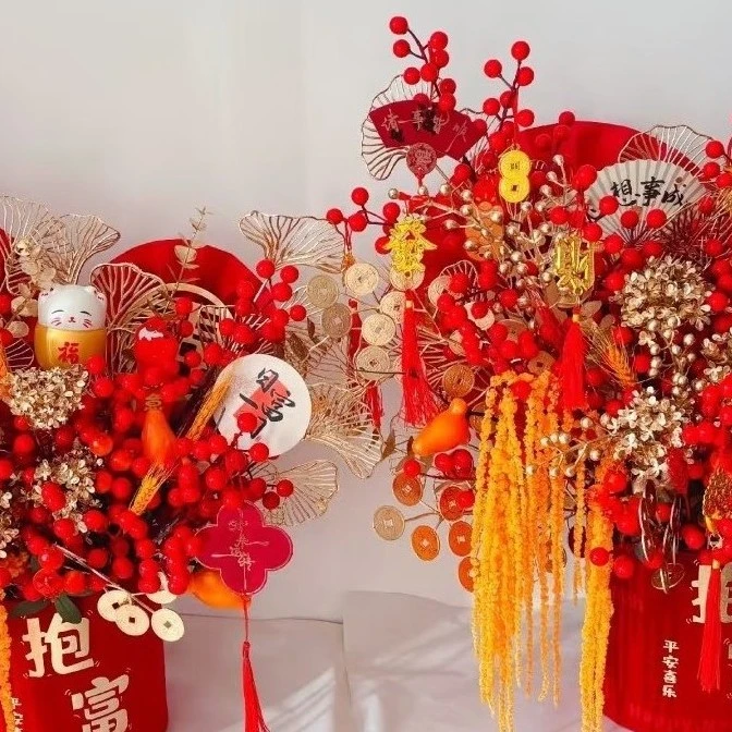 新年福桶汶上花店小时达同城配送