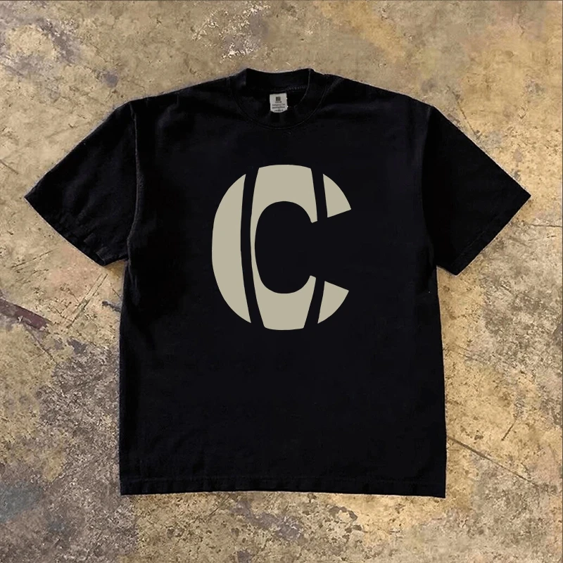 2025新款重磅不透个性印花夏季圆领宽松短袖男生t恤休闲不起球