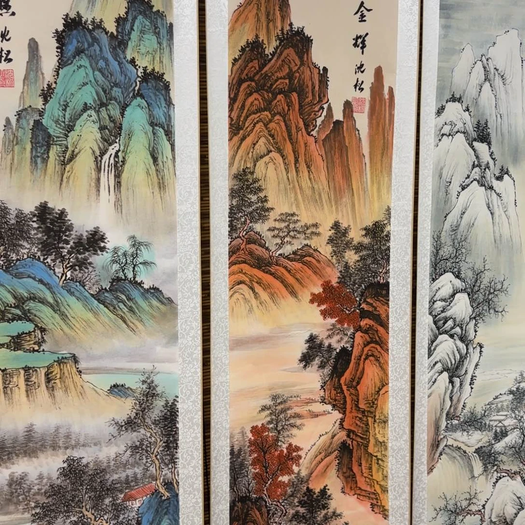 人***行国画QC原创横山水作品！带证书！限购一单