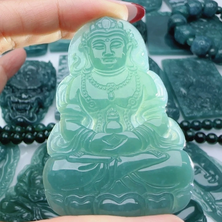 翡翠未镶嵌颈饰多样性发货天然A货翡翠