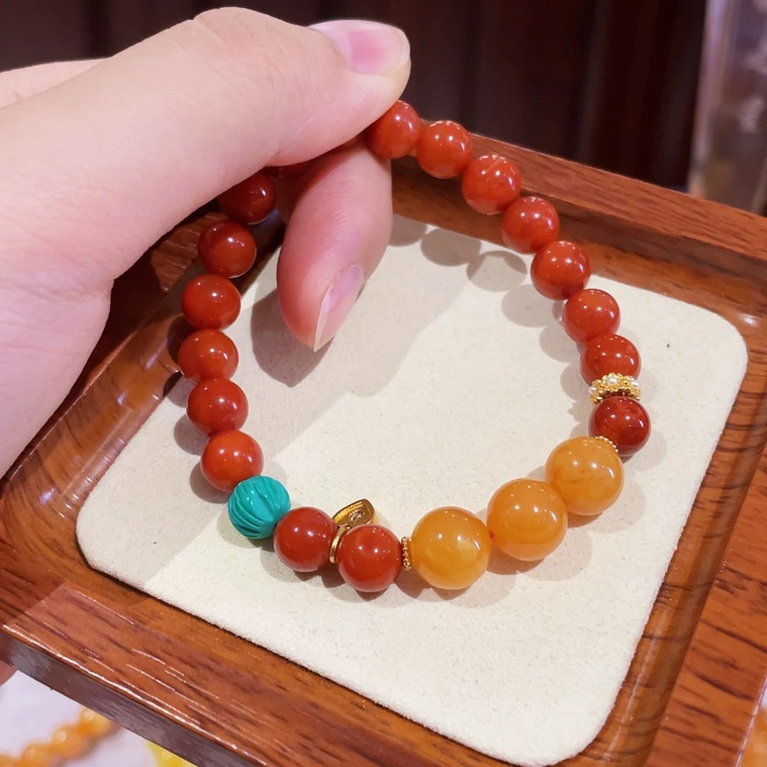 未镶嵌蜜蜡手链手串