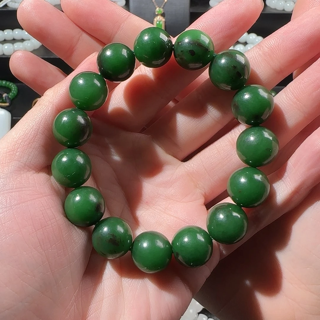 和田玉（碧玉）未镶嵌手串卡14