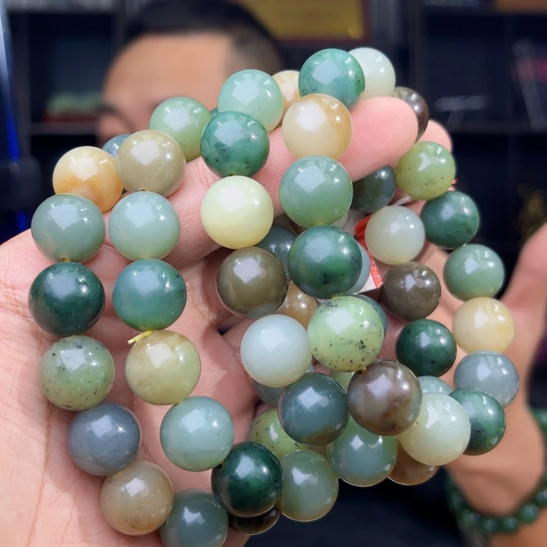 和田玉未镶嵌手串天然和田玉多宝手串卡14多样性发其一微瑕