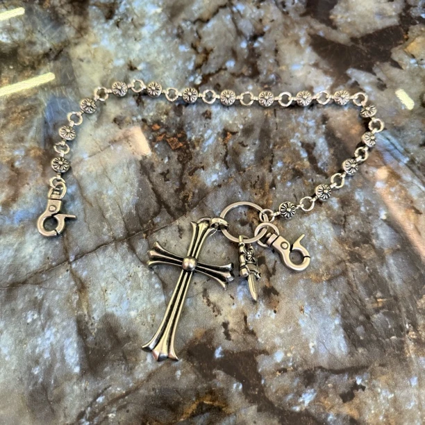 豆豆【十字挂件】（哑光银色，亮银色做备注）