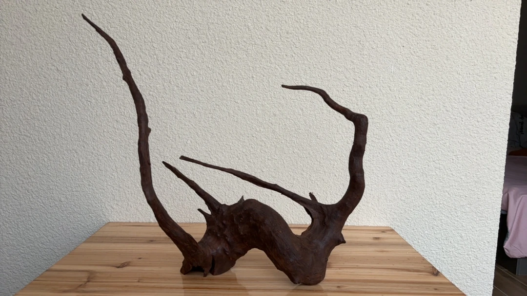 云南树根根艺毛料鱼缸造景摆件尺寸长53-宽23-高43