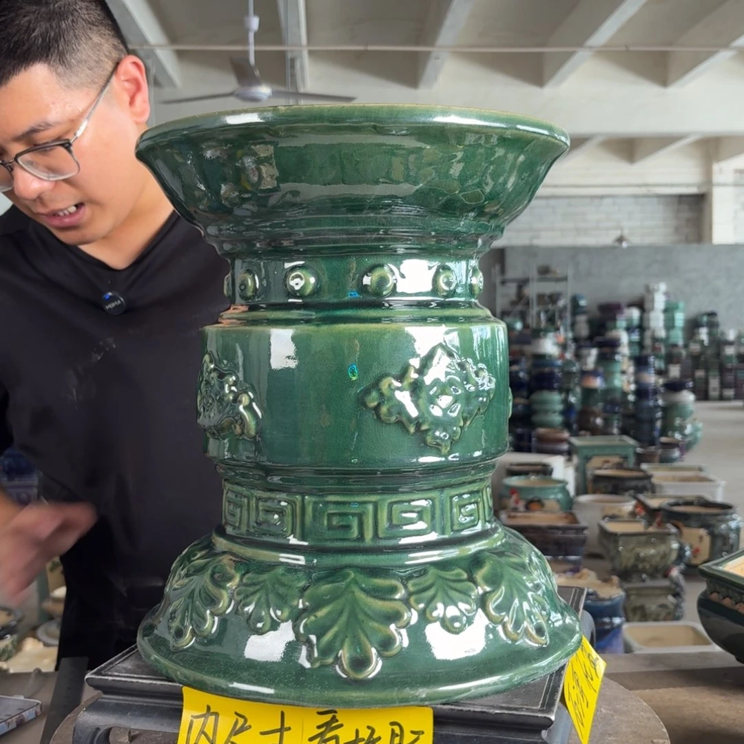 。一风堂石湾花盆 修补微瑕 面宽30高35