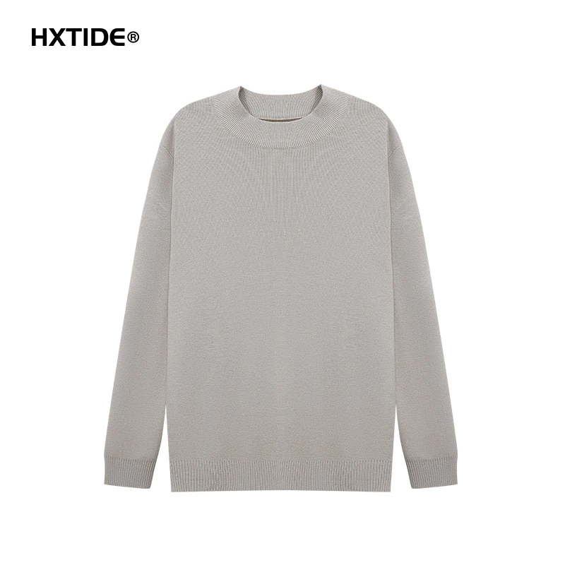 【胡轩推荐】休闲百搭经典纯色加厚保暖中领长袖毛衫S107444425101