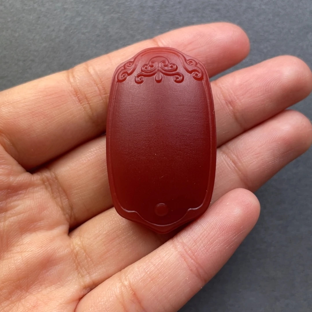 南红玛瑙未镶嵌配饰平安牌