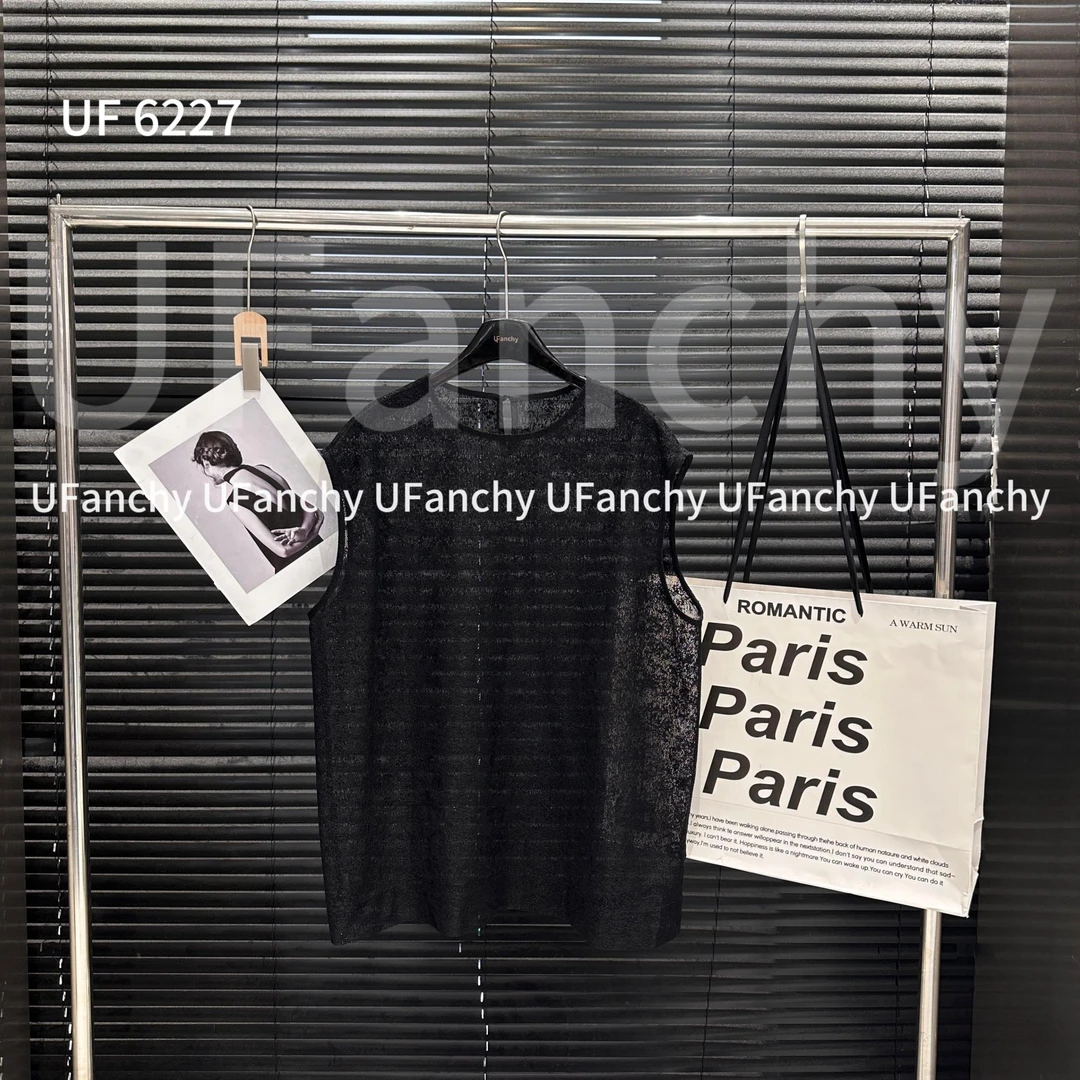 杨杨 UF-夏季清凉国风刺绣镂空时尚马甲6227