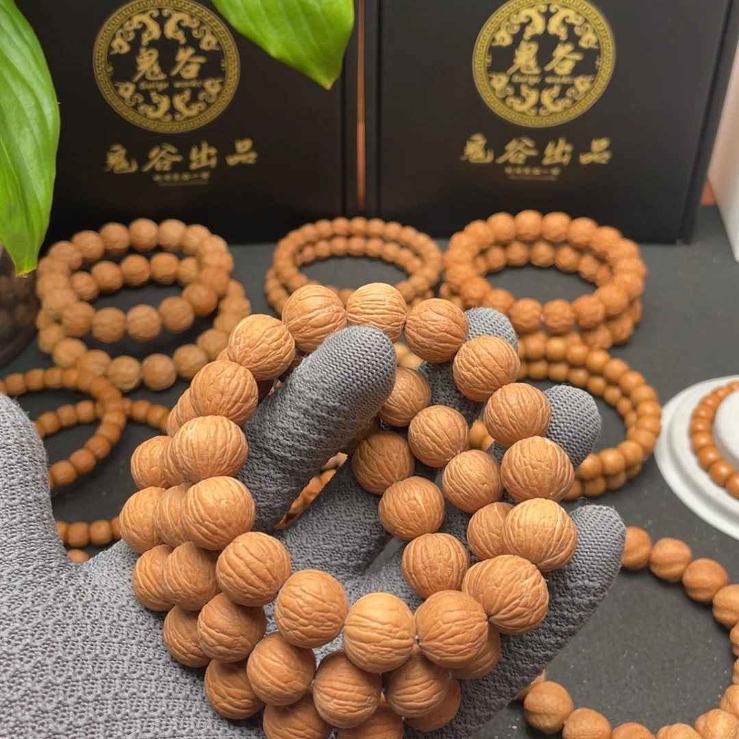 猴头核桃手串凤羽纯原皮手串