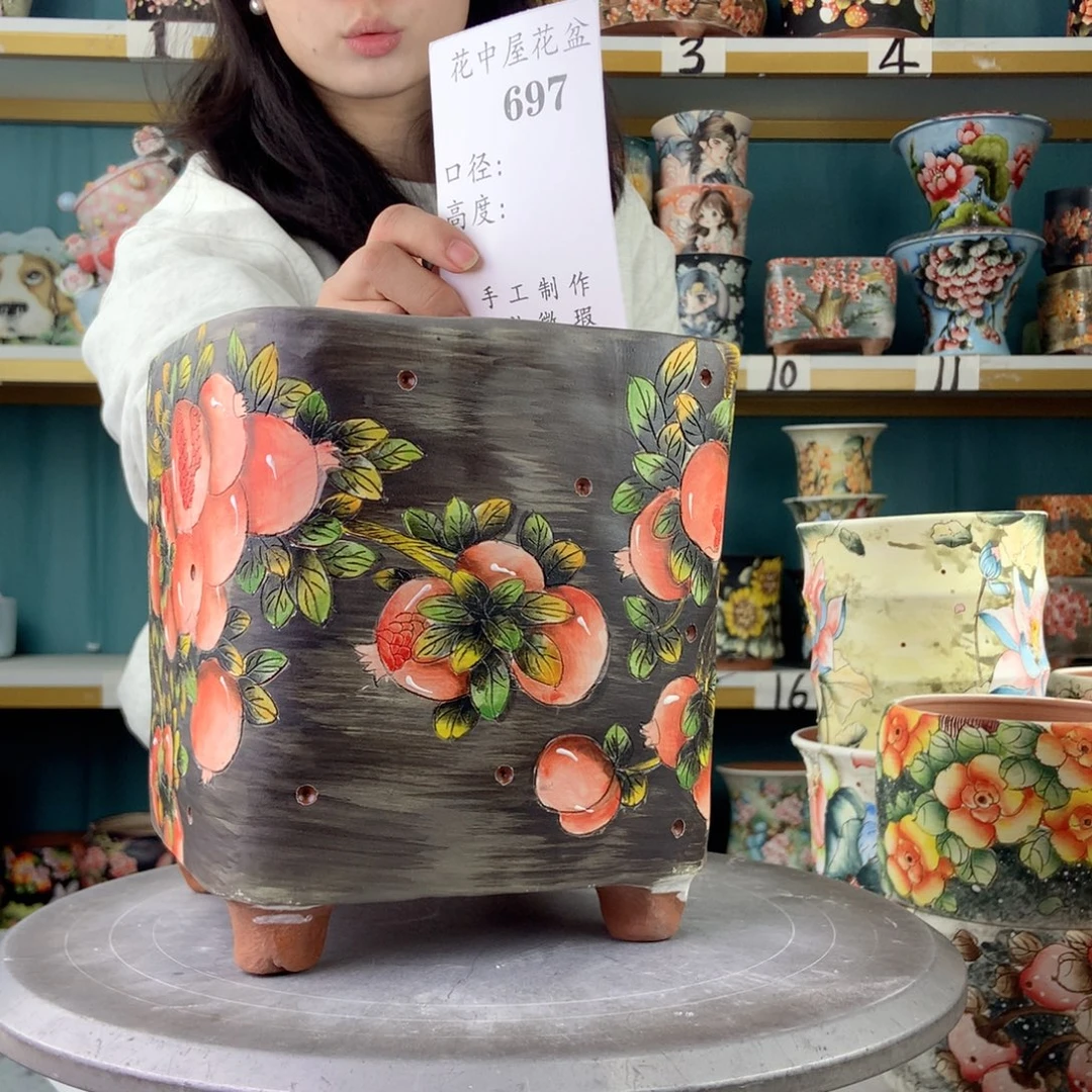 宝***伊陶景德镇手工花盆697