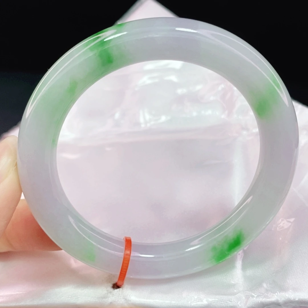 未镶嵌手镯翡翠53圆镯