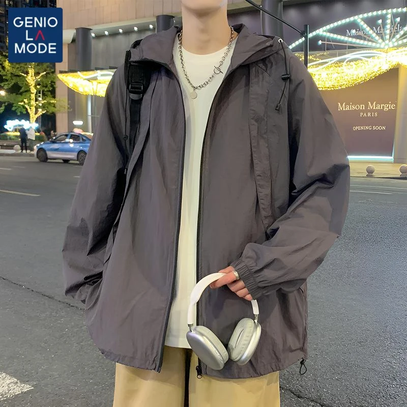 GENIO LAMODE新款冰丝防晒衣男女夏季冰感透气情侣连帽皮肤衣爆款