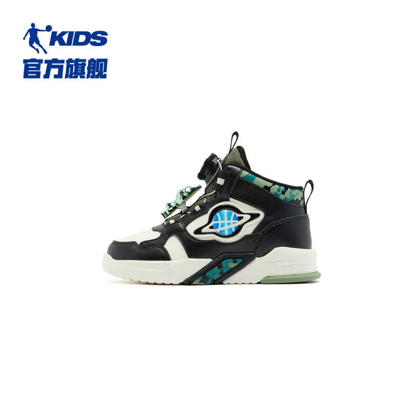 中国乔丹儿童运动板鞋女童男童中大童小童高帮冬季中童幼童