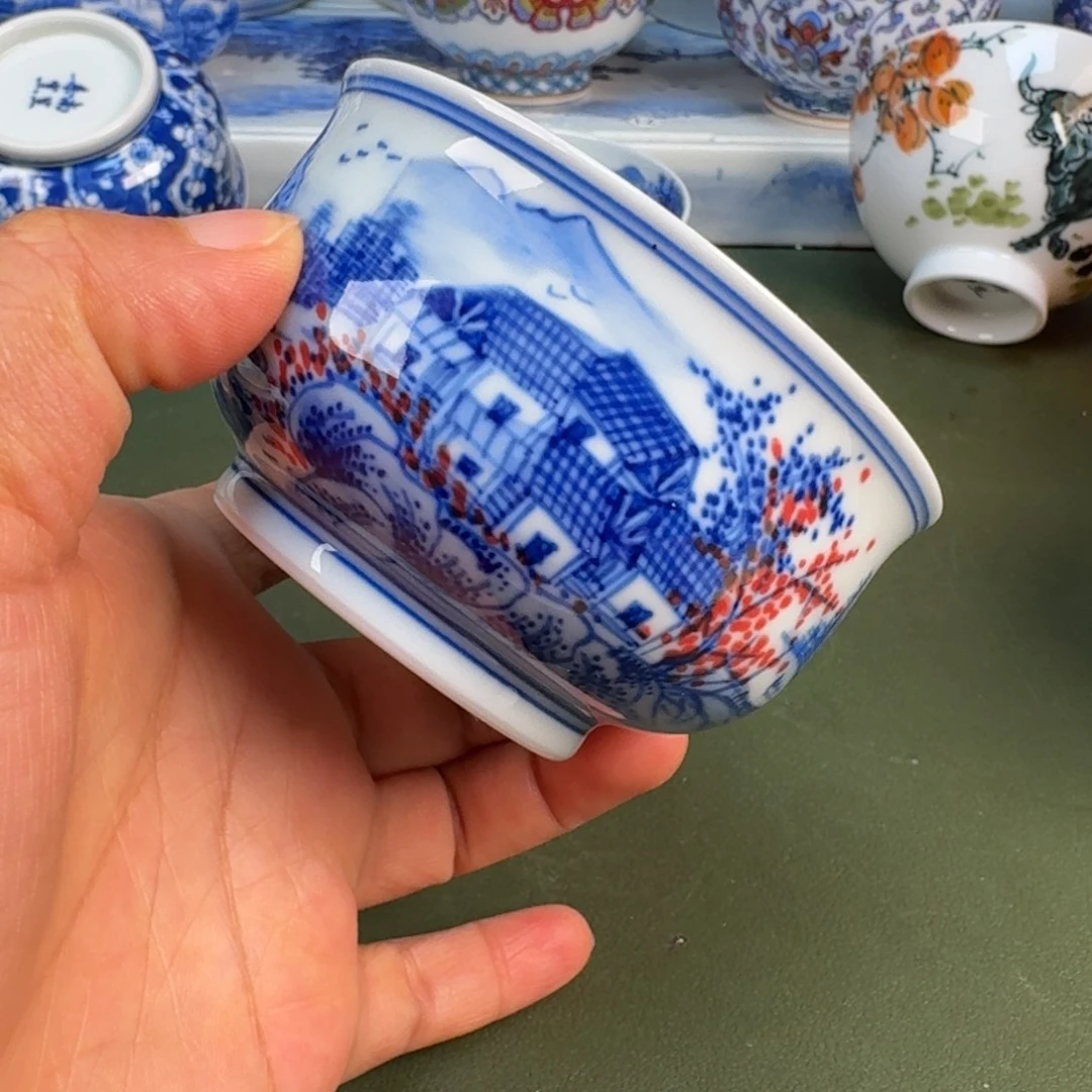 瓷景德镇纯手绘茶具圆圆219