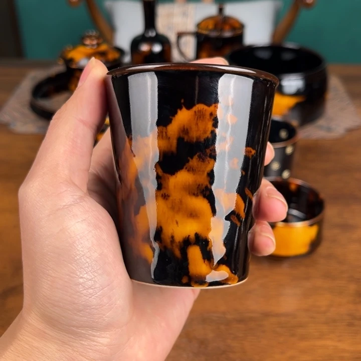 杯玳瑁釉中号可乐杯