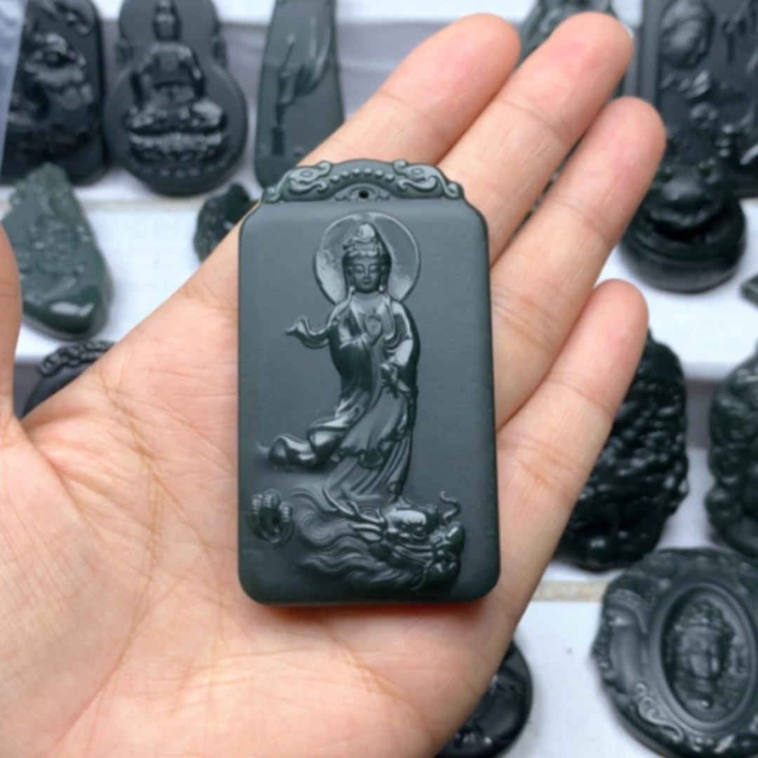 【闪购商品】颈饰未镶嵌和田玉双面雕刻