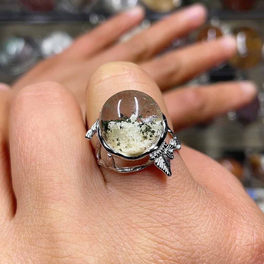 【闪购商品】水晶珠宝半成品银S925镶嵌戒指
