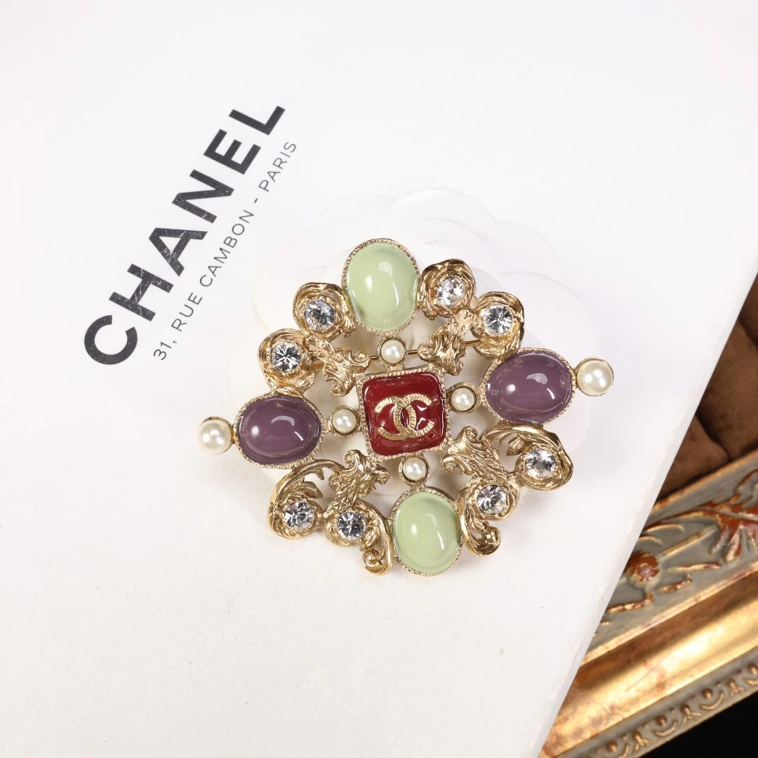 95新 Chanel/香奈儿 柚礼中古/香奈儿拜占庭彩色雪花胸针lz507208