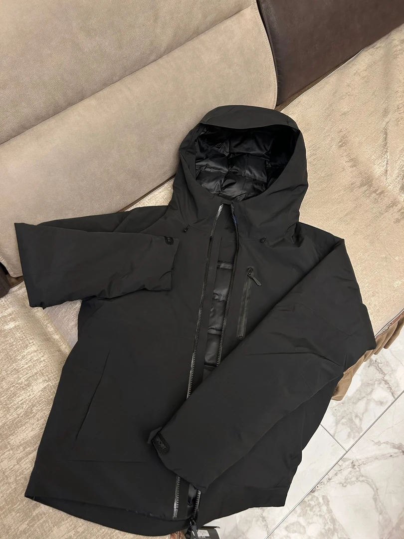 白鹅绒连帽羽绒服男士宽松休闲保暖上衣