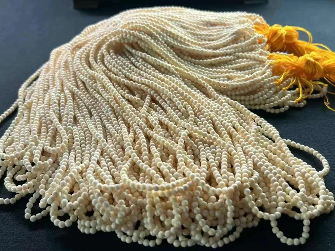 猛犸牙国工老字号精工0.4圆珠脖挂链子160颗