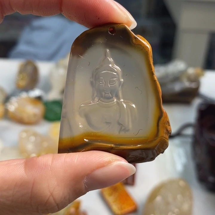 玛瑙/玉髓吊坠(不含链)未镶嵌