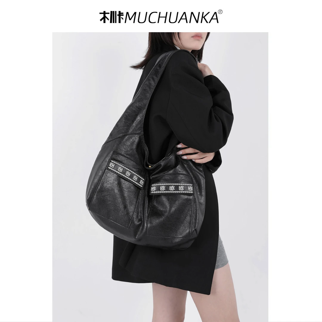 木川卡原创小众设计单肩托特包百女式大容量通勤托特包