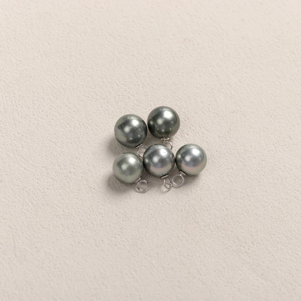 【叭哒不惑】多样性发一 18K金11-12mm大溪地黑珍珠吊坠(铂金灰色)