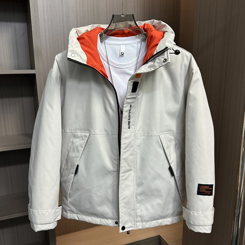 2025新款秋冬季棉衣男士韩版休闲冬款加棉连帽夹克潮流时尚外套男