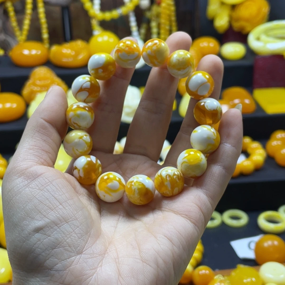 B***n瓷白金花卡14手串一条