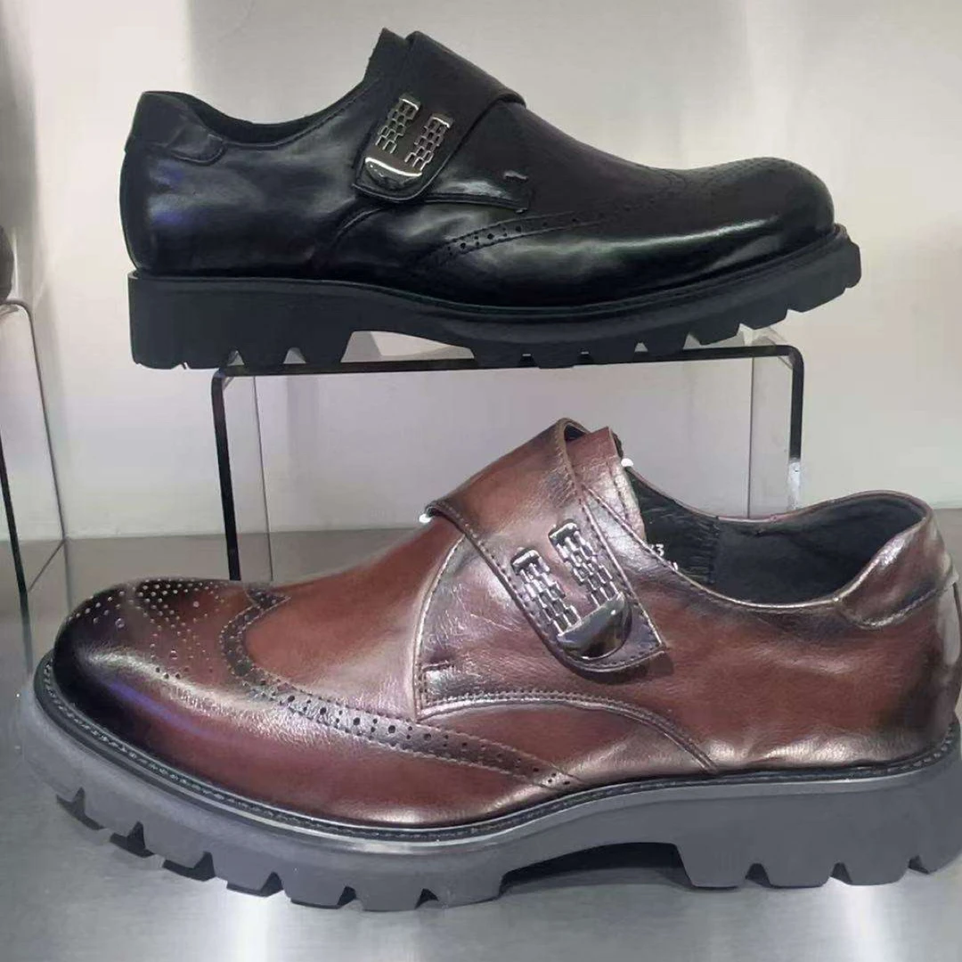 棕色洋气皮鞋6673