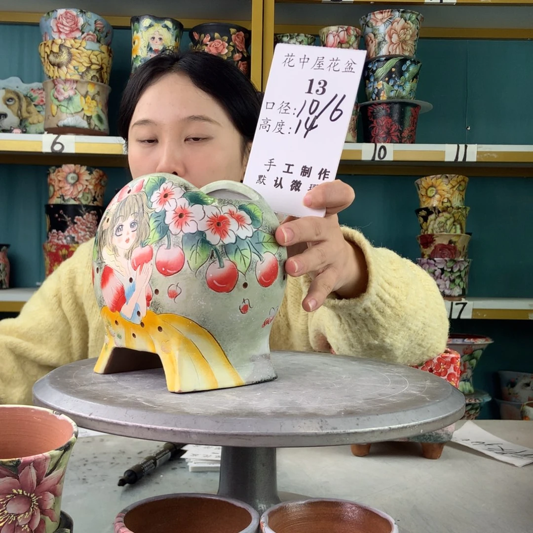 陶景德镇手工花盆13