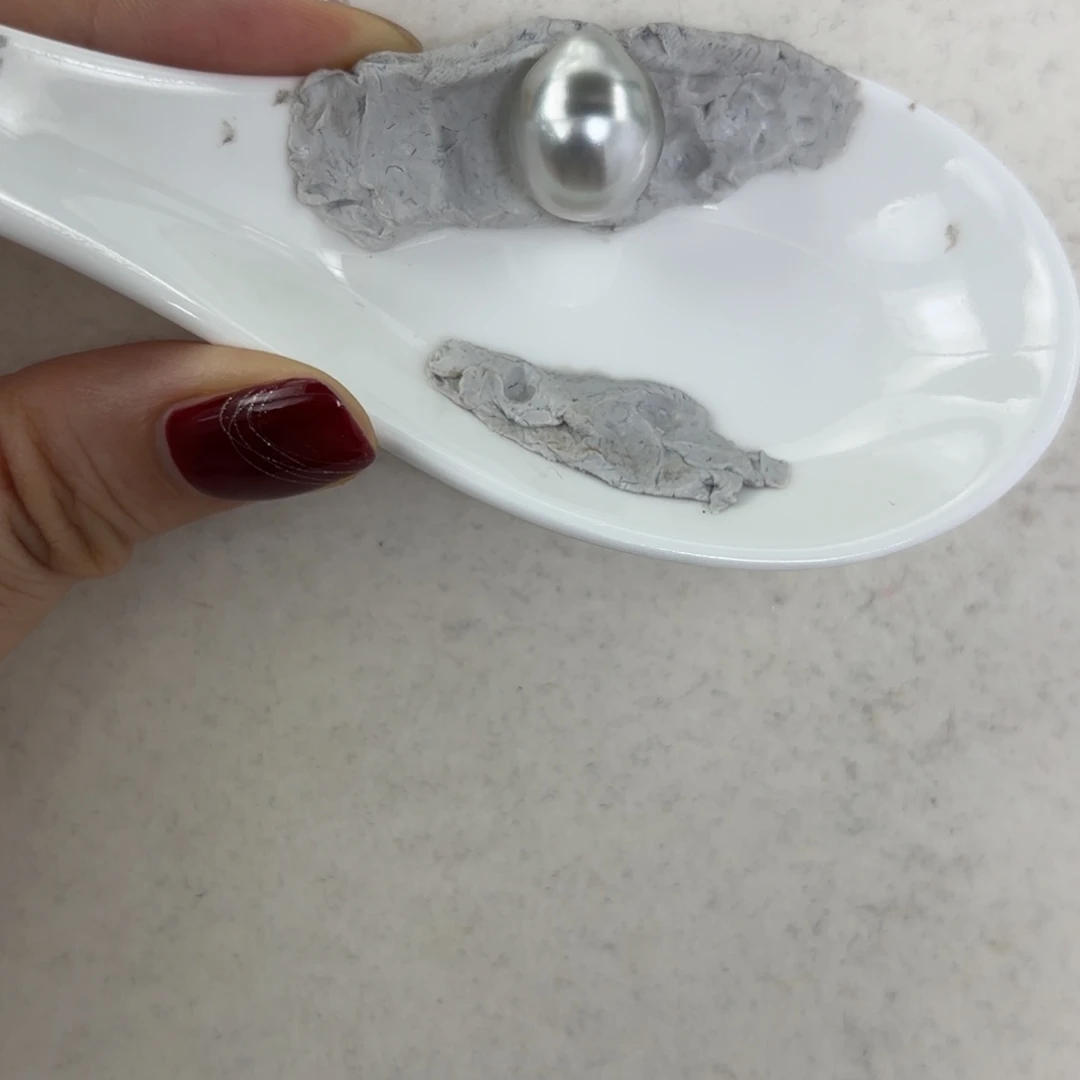 定制海水珍珠裸珠未镶嵌12-13m m铂金灰巴洛克