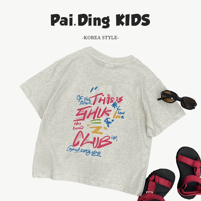 【小首尔】Q2现货-夏装儿童韩版童趣休闲宽松百搭短袖T恤SJ5908