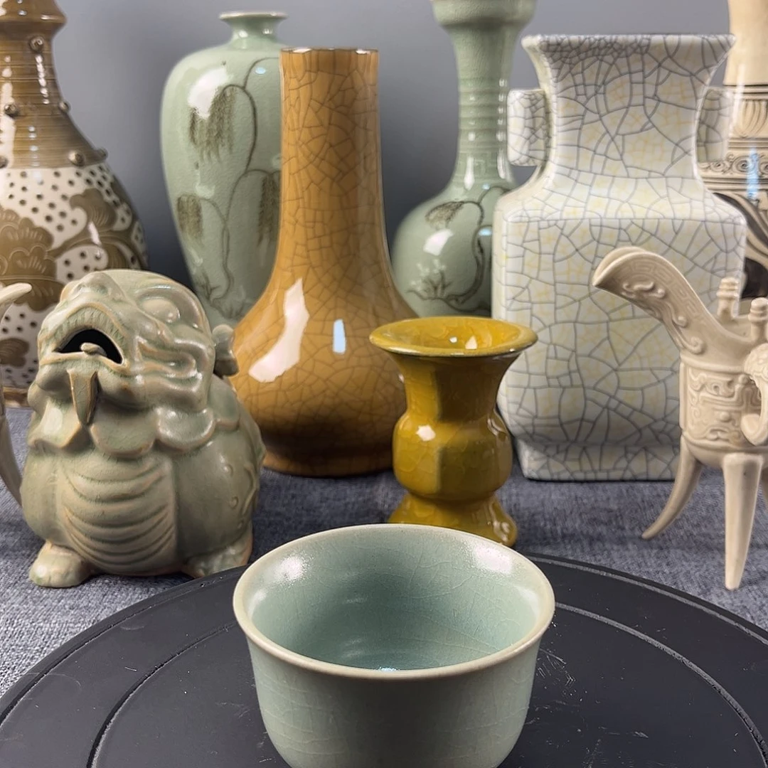 汝瓷开片天青釉色