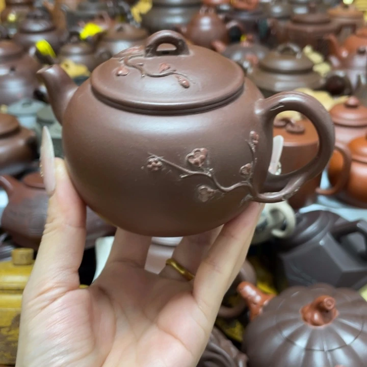 茶壶底槽青紫砂藝術作品