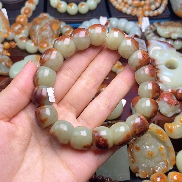 岫岩河磨玉（透闪石质玉）未镶嵌手链