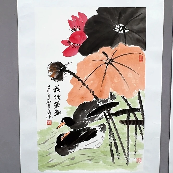 国画亲笔手绘放心去藏