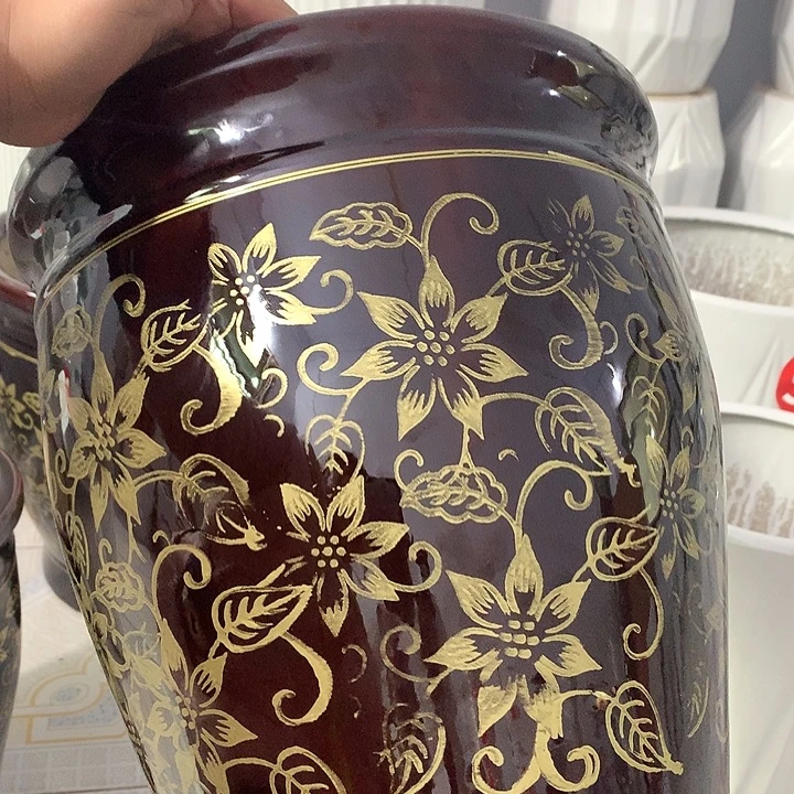 酱金花一个高37口径33送托盘默认微瑕