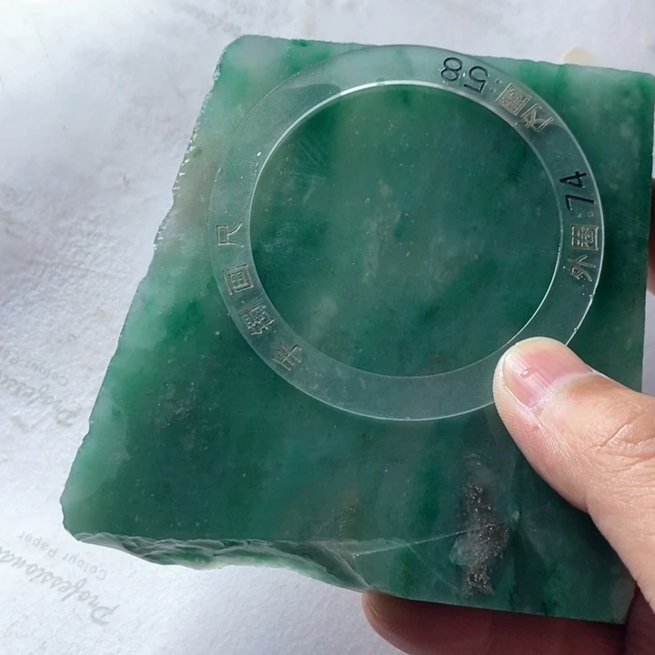 定制石英质玉开***己天然非洲翠手镯订制