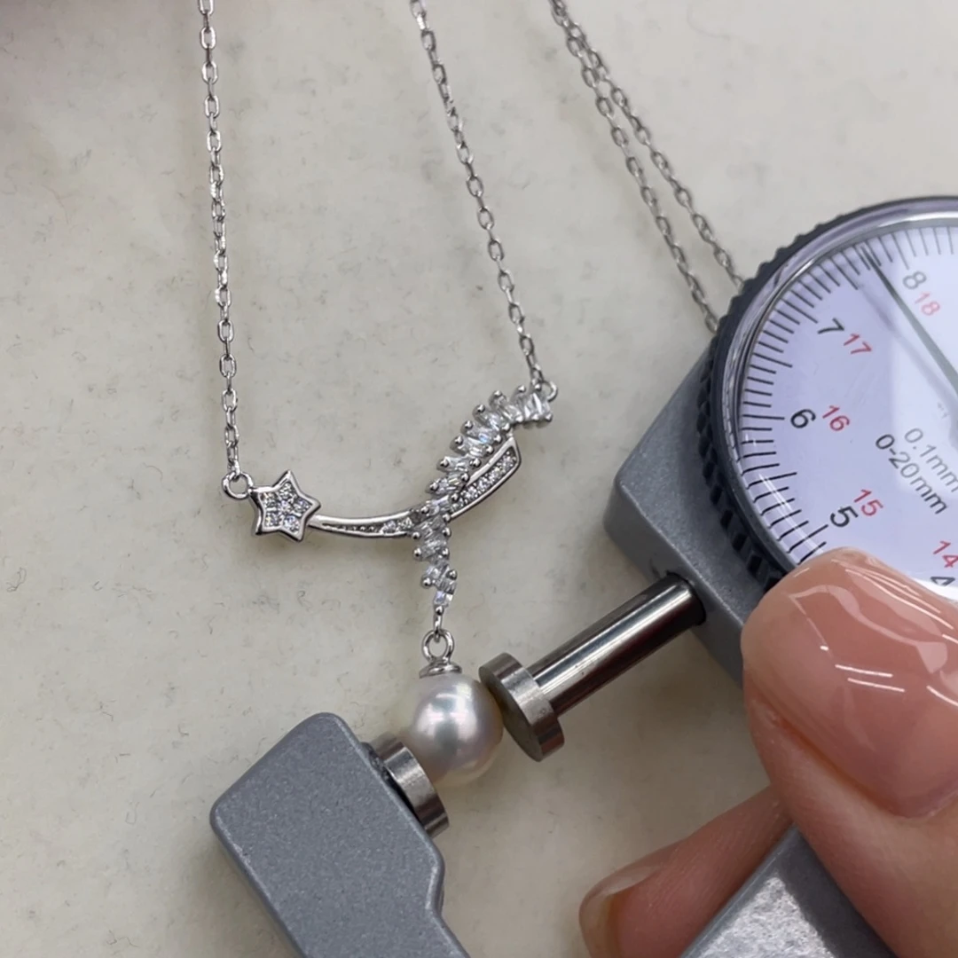 银S925镶嵌海水珍珠颈饰