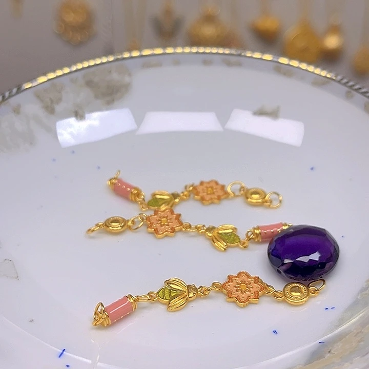 紫晶颈饰银S925镶嵌紫晶925镶嵌100