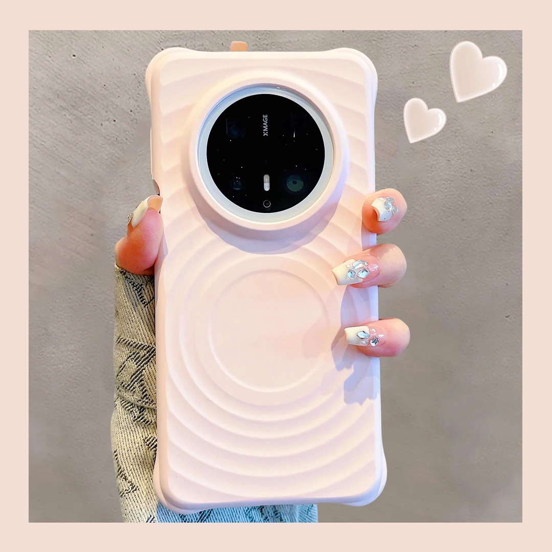 波漾防摔壳适用华为mate70pro+手机壳小众pura70纯色液态硅胶情侣