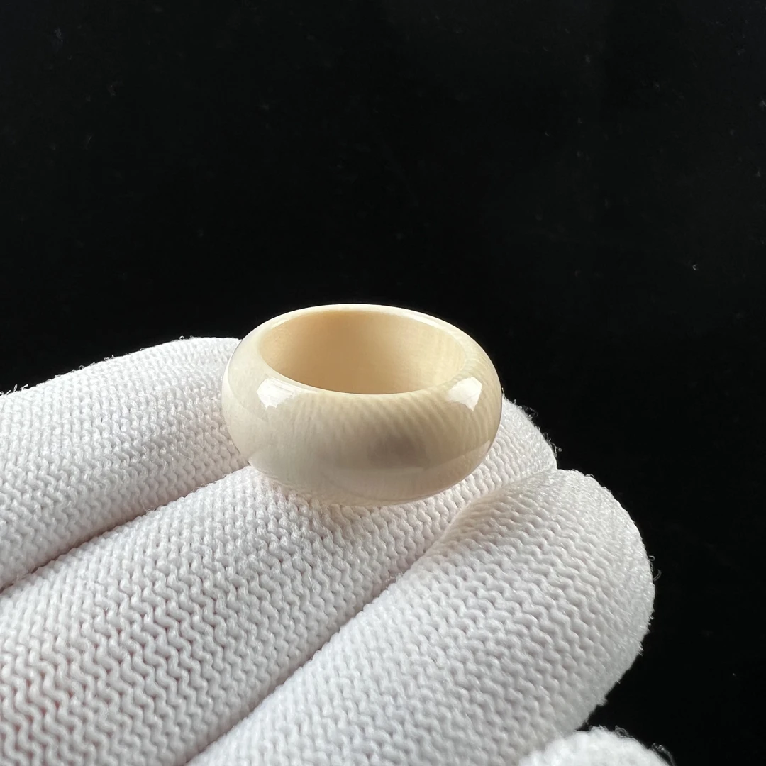 X6972天然猛犸牙 戒圈 15.8*9.2mm支持鉴定 假一罚四