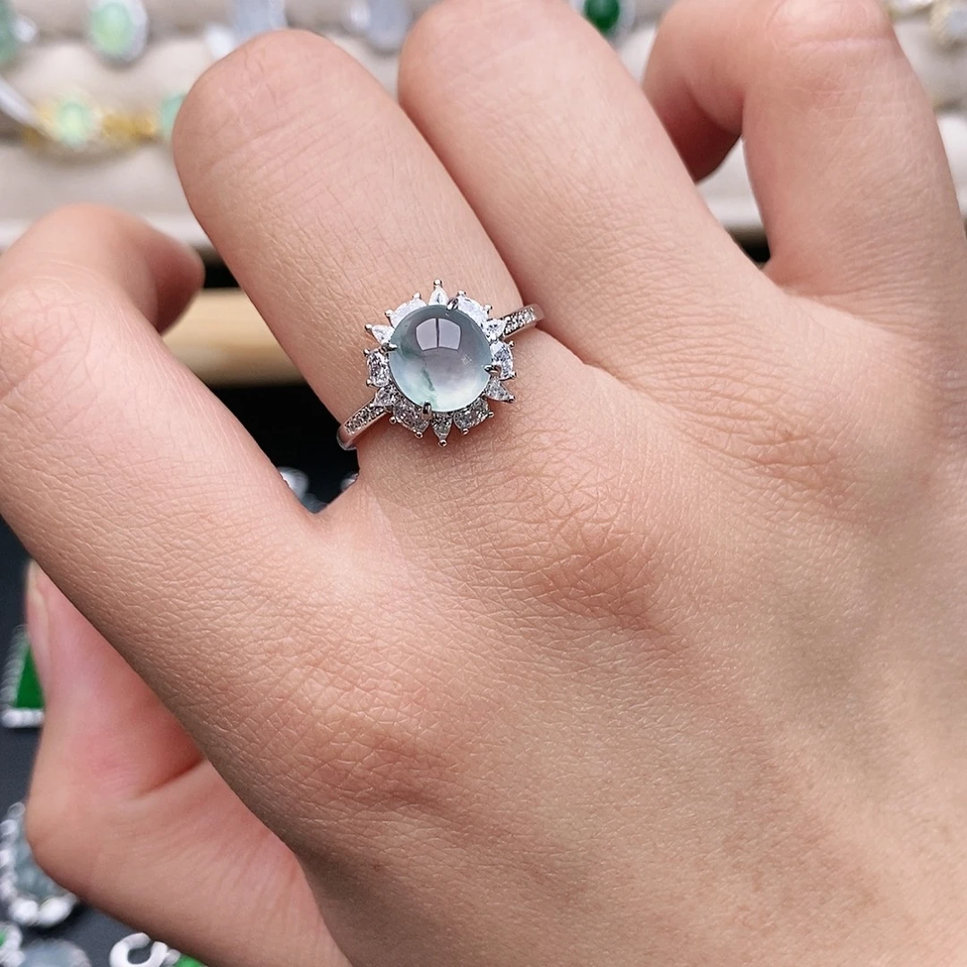 A***]翡翠银S925镶嵌戒指