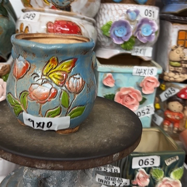 紫砂花盆粗陶材质多肉花盆