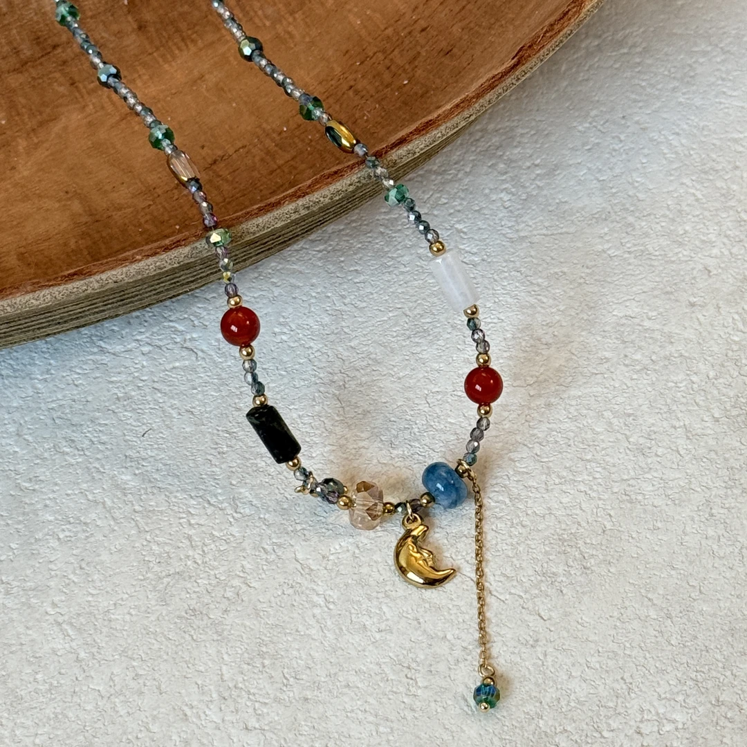 钛钢项链 【做个好梦】原创设计小众民族风项链复古钛钢颈链坠链