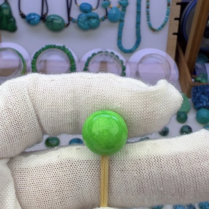 菜籽绿圆珠11.5mm兰